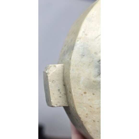 Vintage Chinese Hand Carved Soapstone Birds & Floral Motif Sculpture 8.5" Flaws - Picture 5 of 15